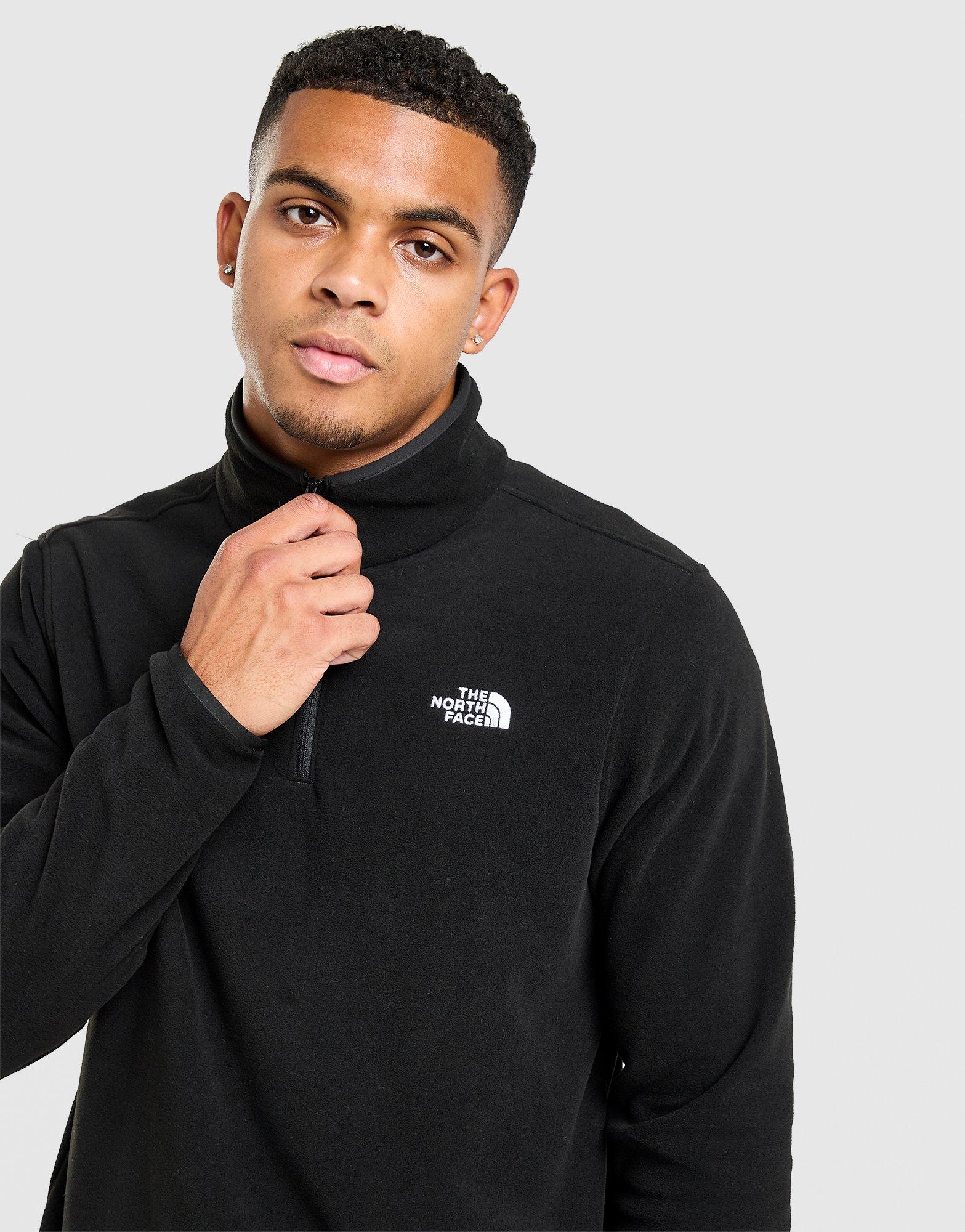 Black The North Face M Glacier Fleece 1/4 Zip Jacket - JD Sports