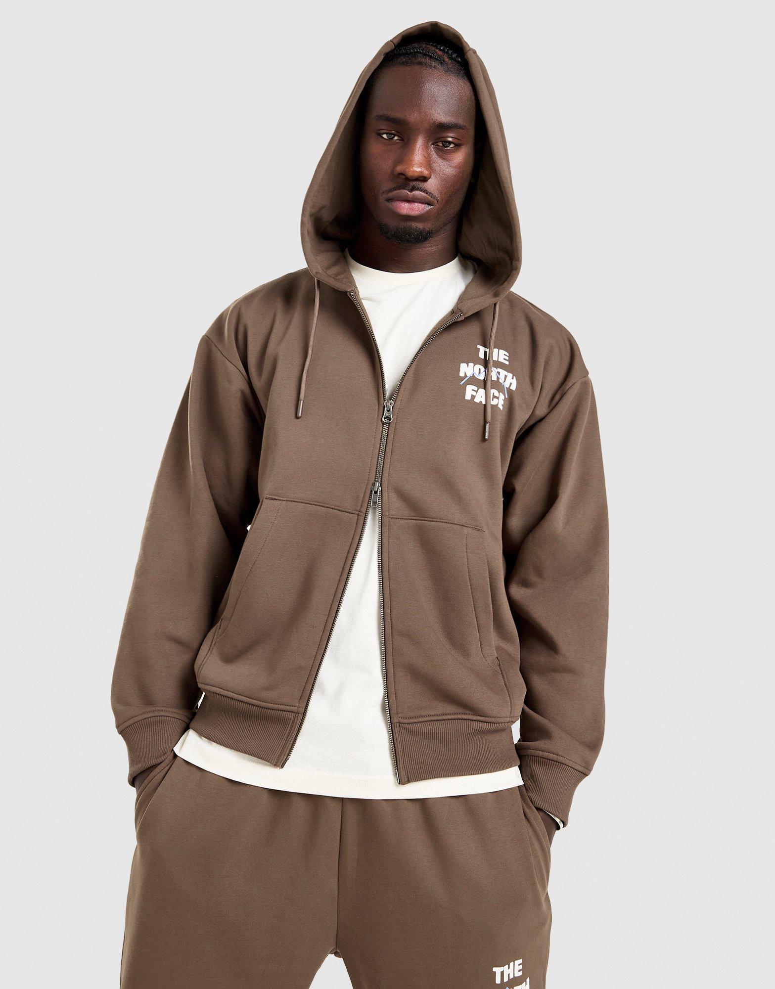 Brown The North Face Sobretta Full Zip Hoodie - JD Sports Singapore