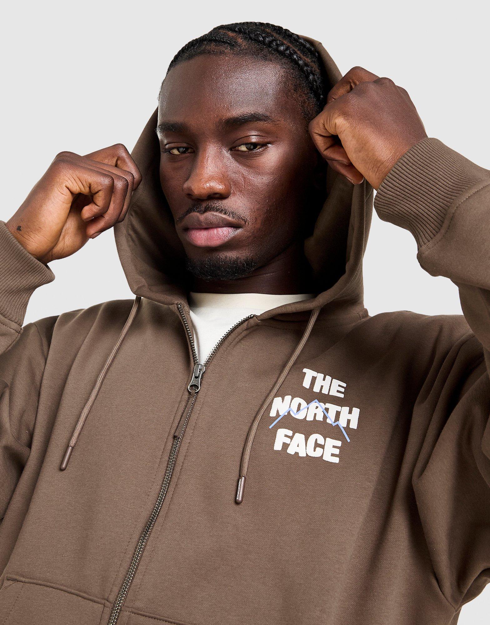Brown The North Face Sobretta Full Zip Hoodie - JD Sports Singapore