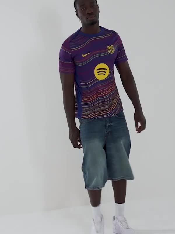 Blue Nike FC Barcelona Pre Match T-Shirt - JD Sports Singapore