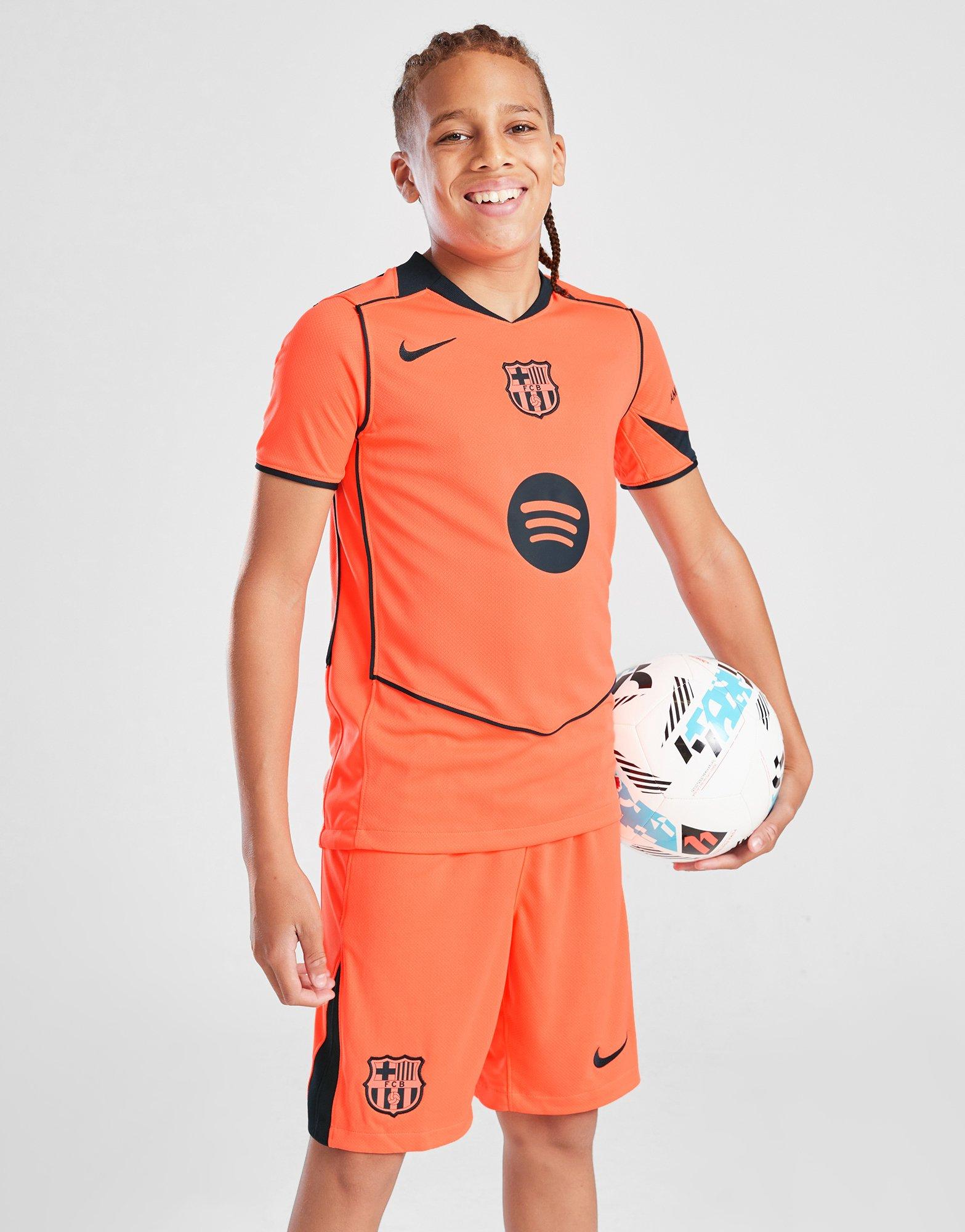 Orange Nike FC Barcelona 2025/26 Third Shorts Junior - JD Sports