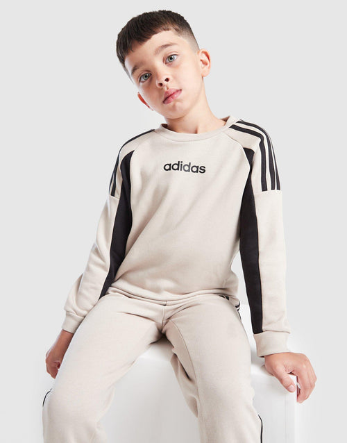 Colour Block Linear Crew Tracksuit Children's