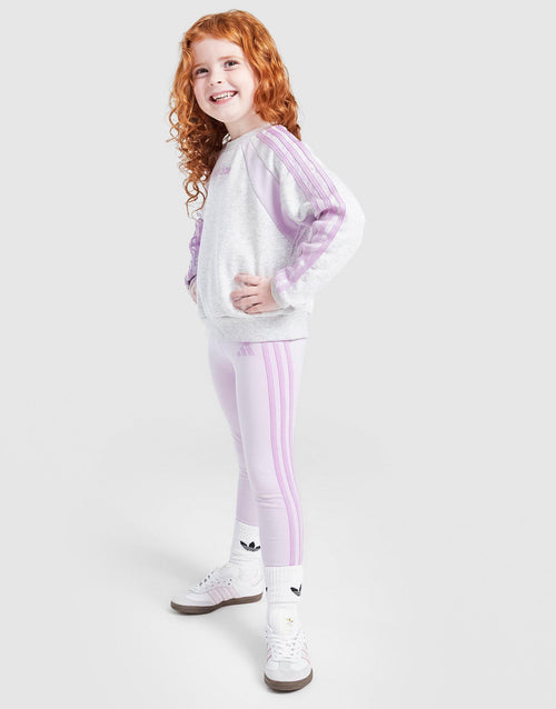 Girls' Colour Block Linear Crew Tracksuit Children