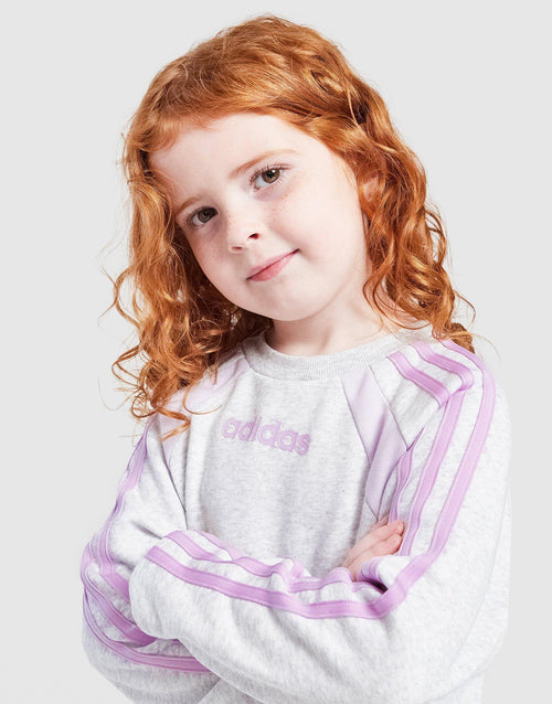Girls' Colour Block Linear Crew Tracksuit Children