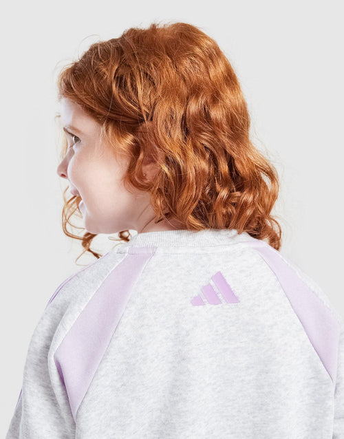 Girls' Colour Block Linear Crew Tracksuit Children