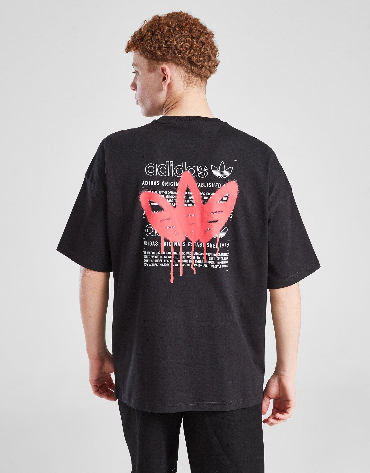 Black adidas Graffiti Trefoil T-Shirt Junior's - JD Sports Singapore