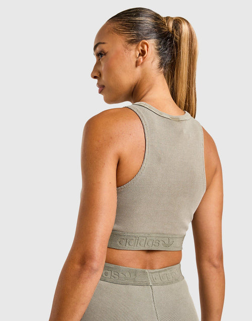 Essentials Washed Rib Crop Top