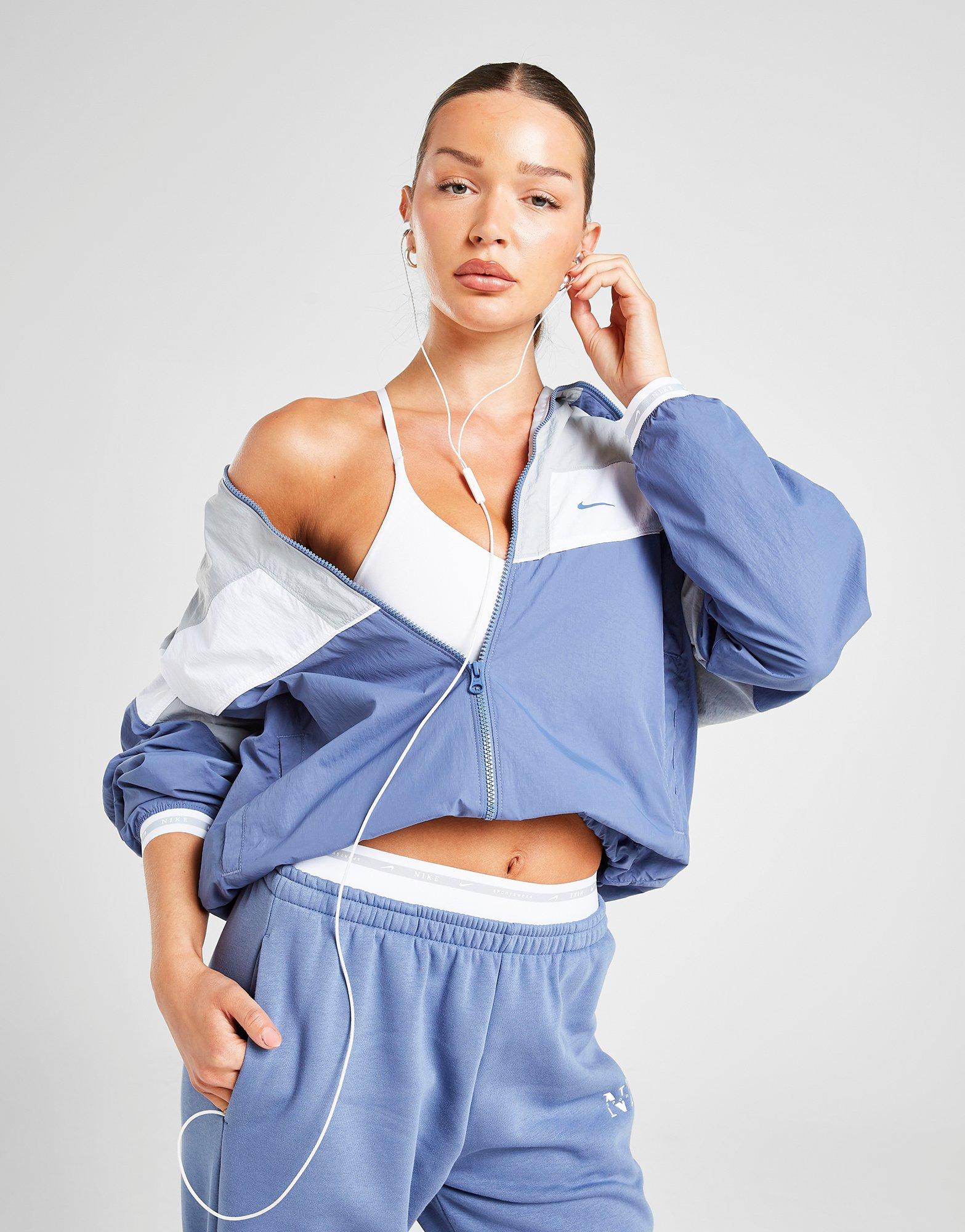 Grey Nike Graphic Swoosh Woven Jacket - JD Sports Singapore