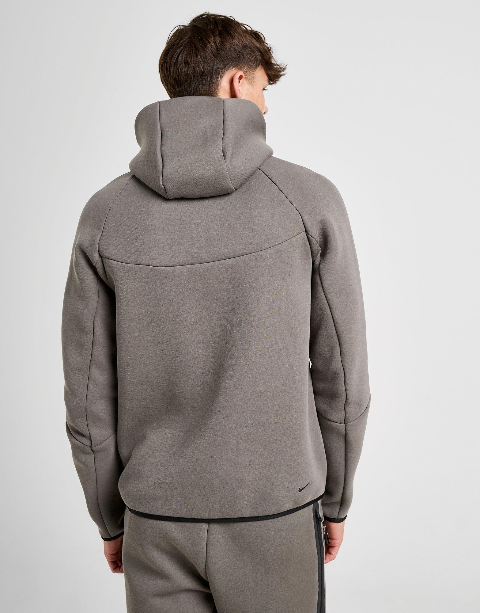 nike tech fleece zip hoodie in gray