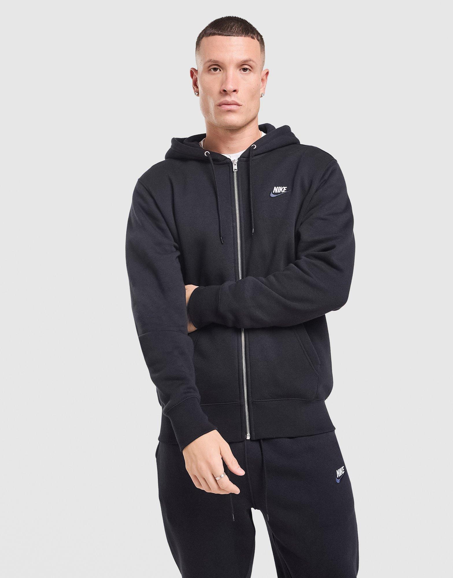 Black Nike Foundation Full Zip Hoodie - JD Sports Singapore