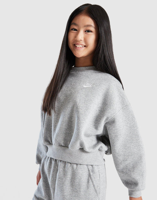 Girls' Club Fleece Crop Crew Sweatshirt Junior