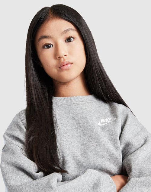Girls' Club Fleece Crop Crew Sweatshirt Junior
