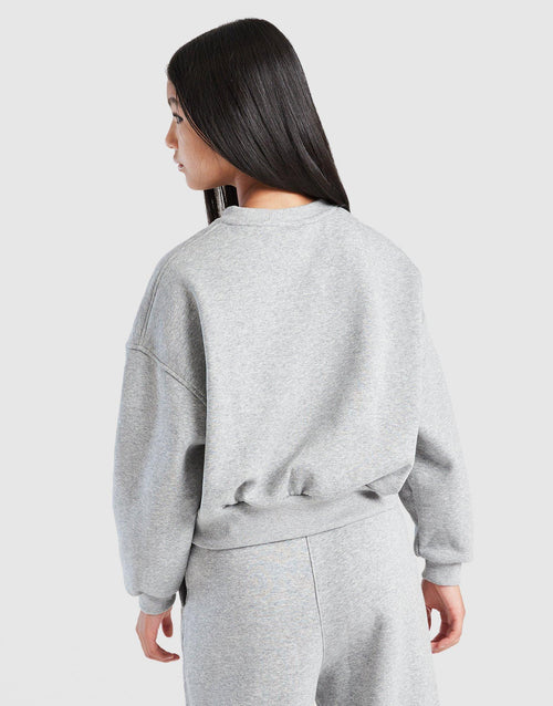 Girls' Club Fleece Crop Crew Sweatshirt Junior