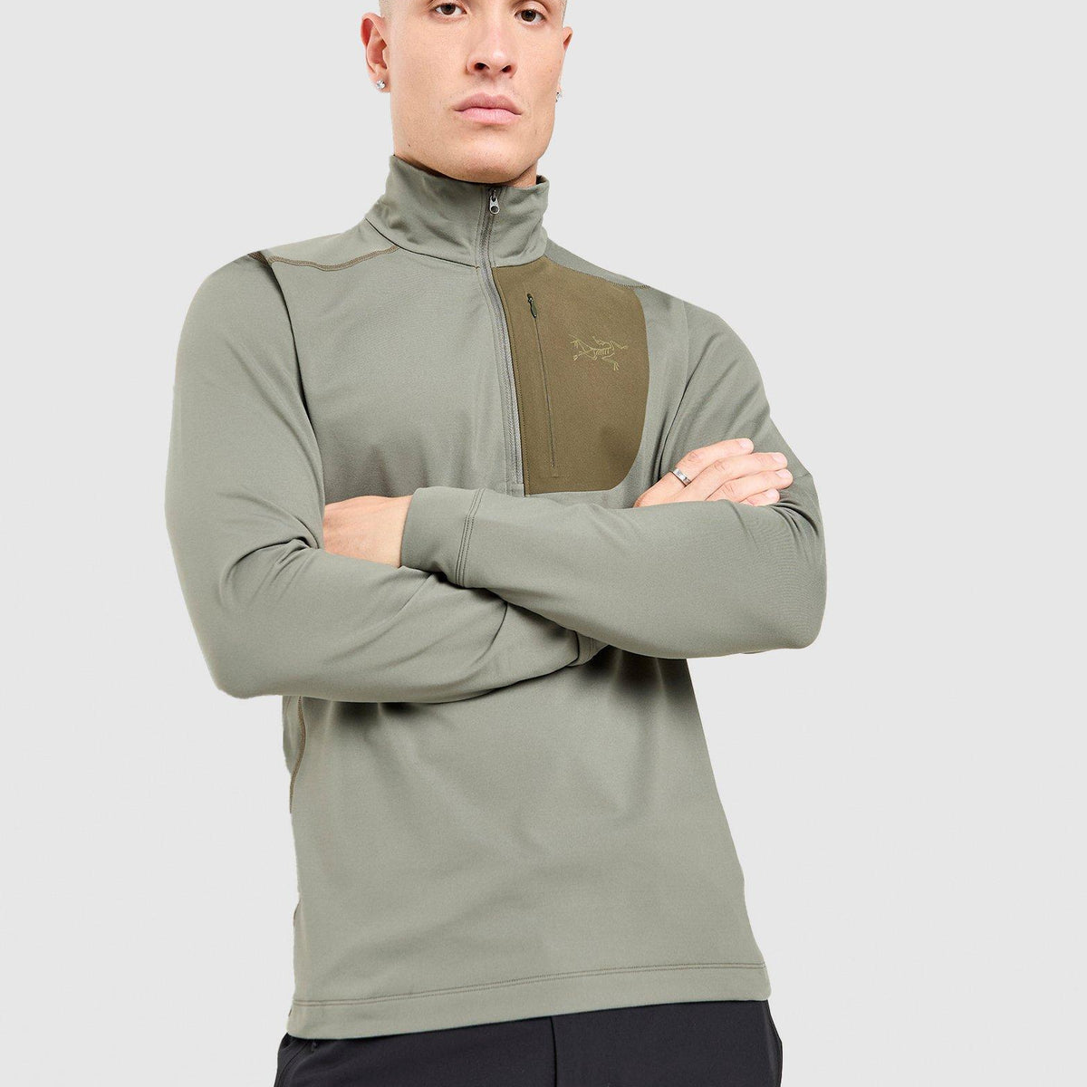 Green Arcteryx Rho LT Zip Neck - JD Sports Singapore