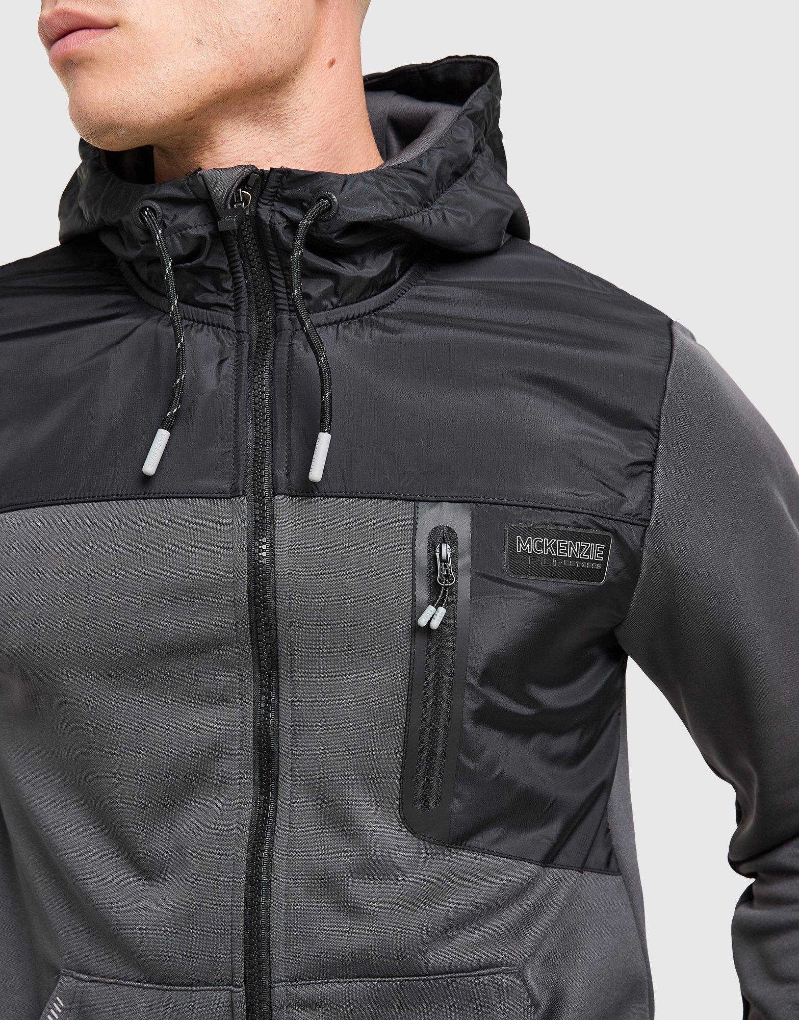 Grey Mckenzie Nitro Poly Full Zip Hoodie - JD Sports Singapore