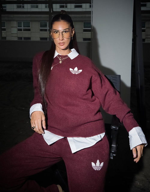 Trefoil Knit Crew Sweatshirt