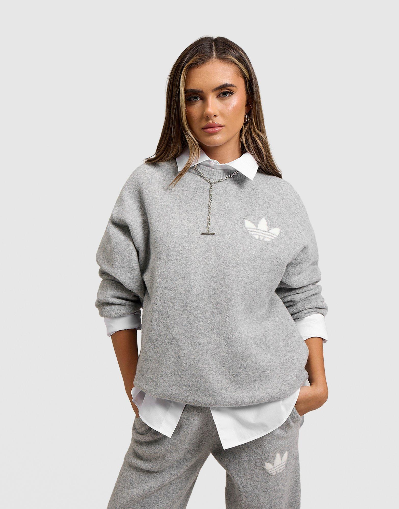 Trefoil Knit Crew Sweatshirt
