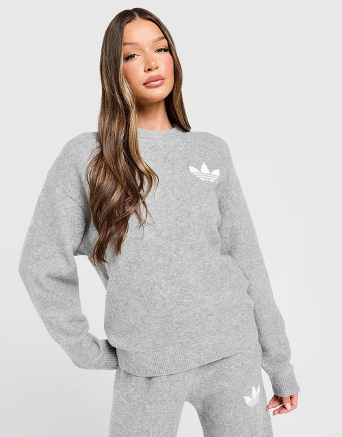 Trefoil Knit Crew Sweatshirt