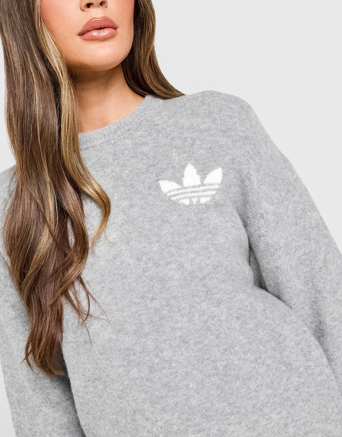 Trefoil Knit Crew Sweatshirt