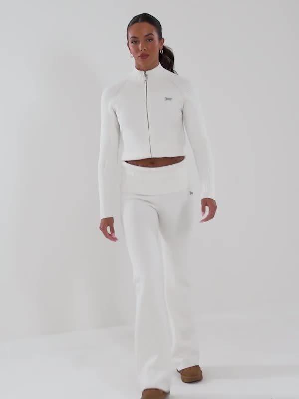 juicy White Juicy Couture Knit Full Zip Track Top - JD Sports Singapore