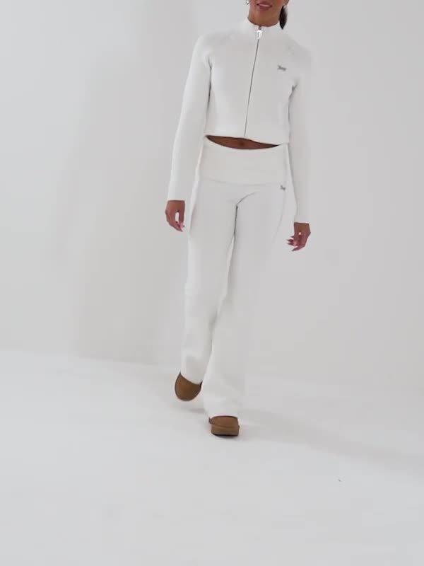 White Juicy Couture Knit Fold-Over Pants - JD Sports Singapore