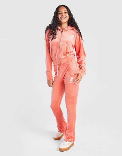 Girls' Crop Full Zip Flare Tracksuit Junior