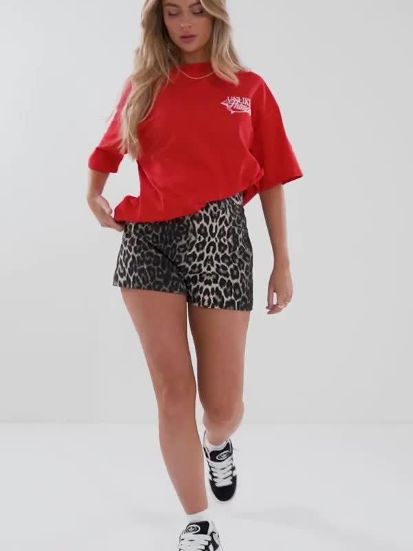 Brown Unlike Humans Leopard Mom Shorts - JD Sports Singapore