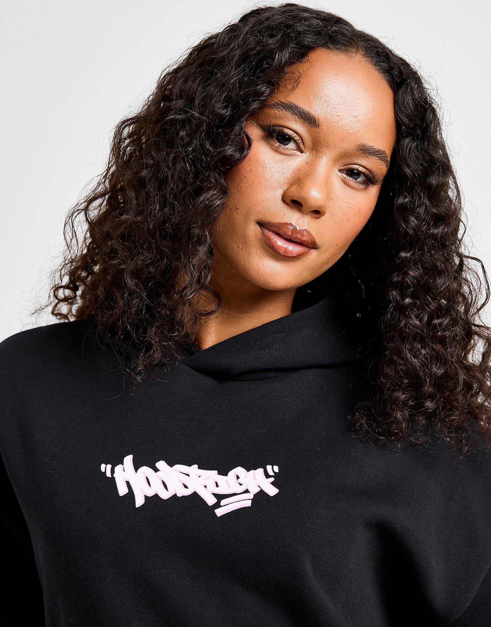 Black Hoodrich Fray Graffiti Hoodie - JD Sports Singapore
