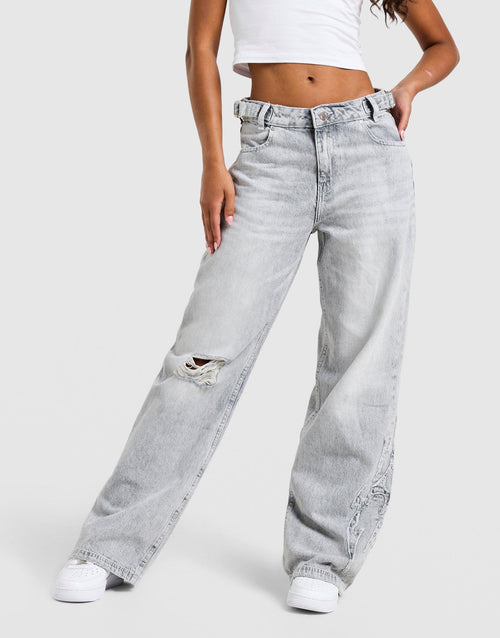 Spark Applique Wide Leg Jeans