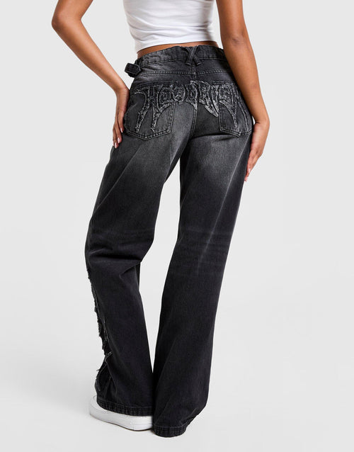 Spark Applique Wide Leg Jeans