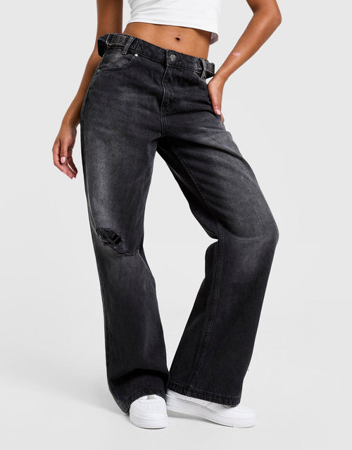 Spark Applique Wide Leg Jeans