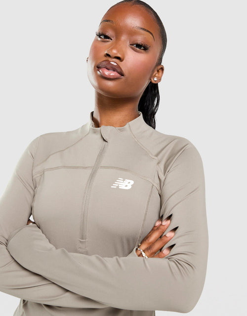 Logo 1/4 Zip Top