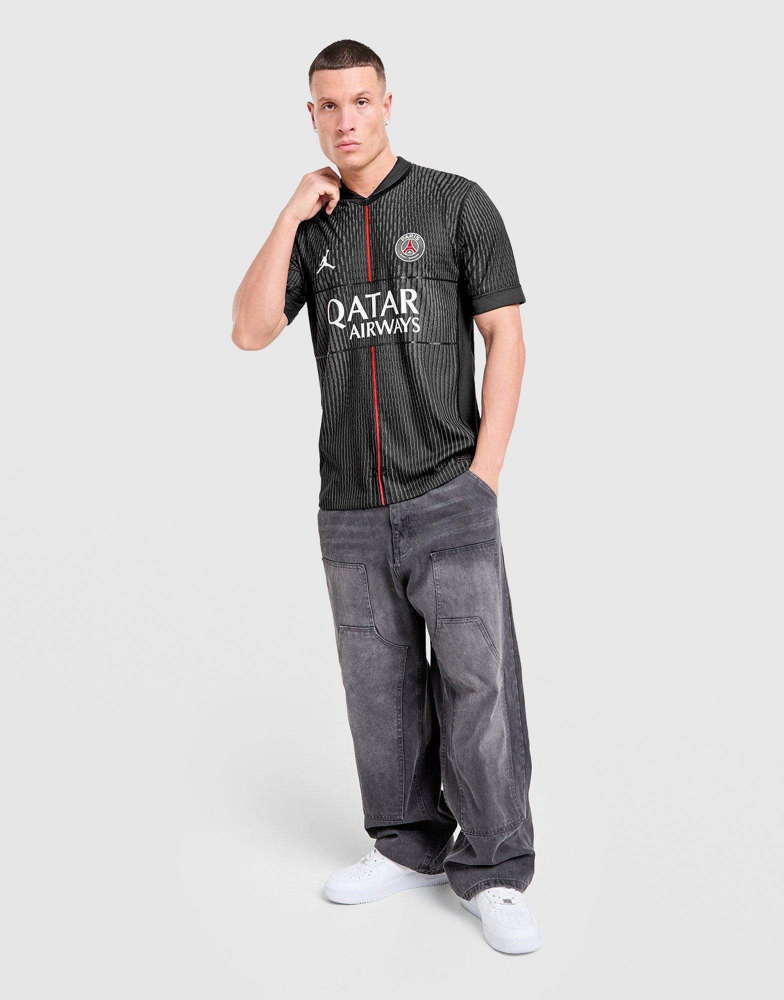 Black Jordan Paris Saint Germain 2025/26 Match Fourth Shirt - JD