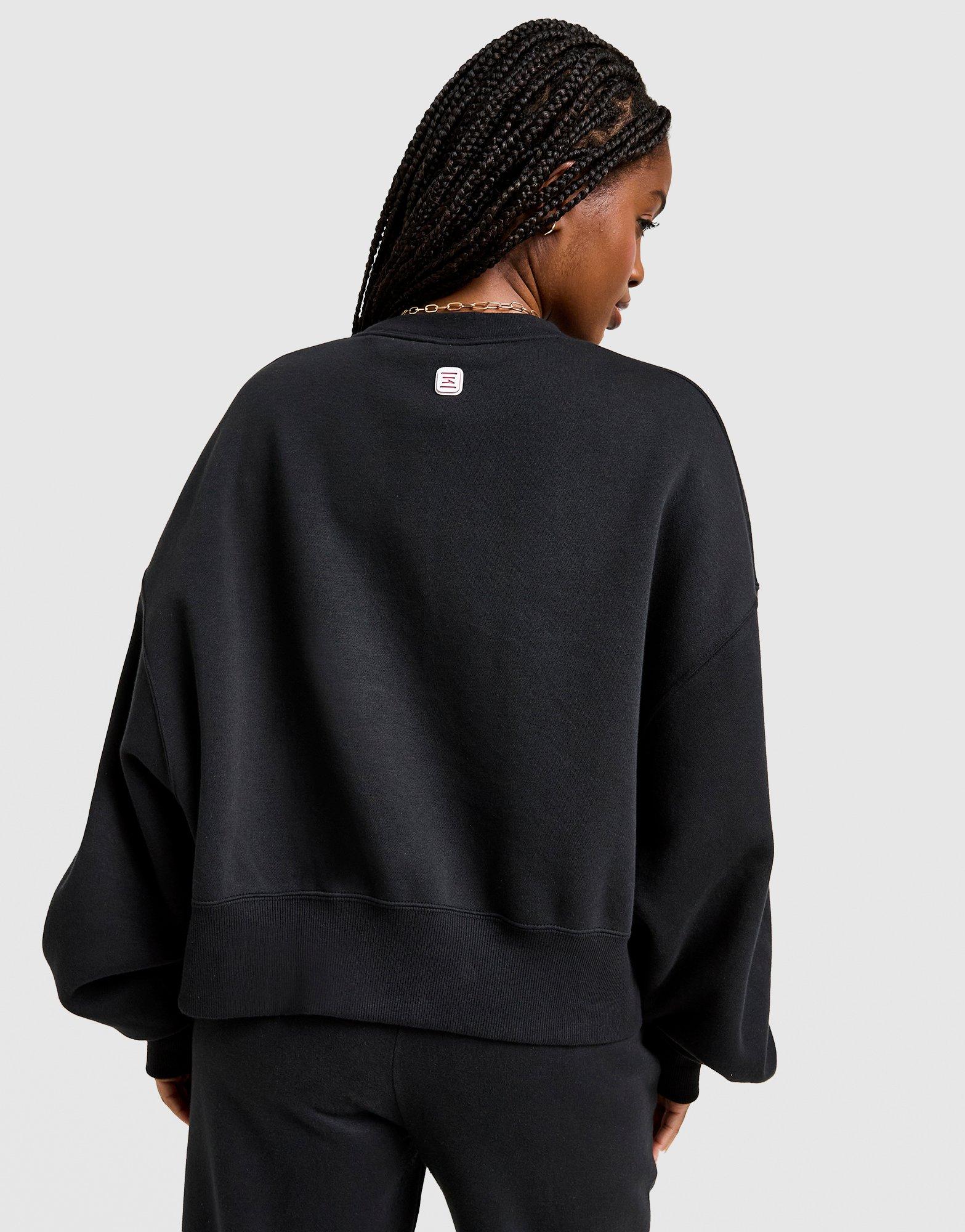 Black Nike Phoenix Shox Crew Sweatshirt - JD Sports Singapore