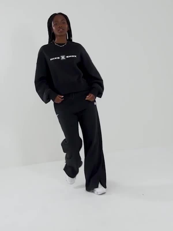 Black Nike Phoenix Shox Crew Sweatshirt - JD Sports Singapore