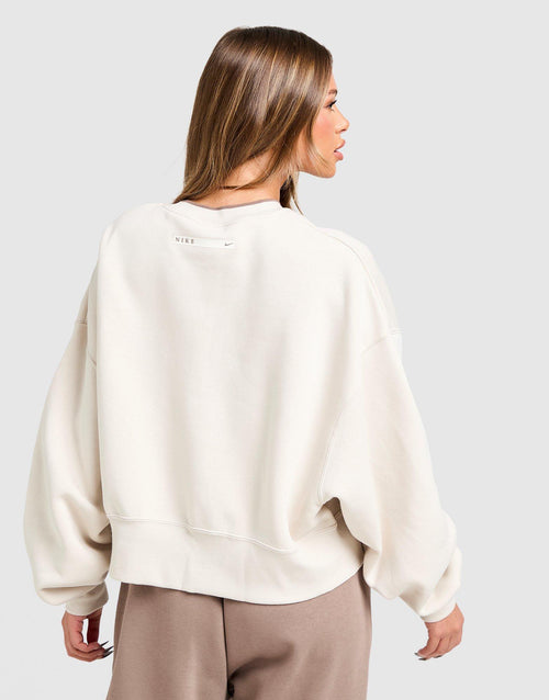 Graphic Swoosh Crop Crew Sweatshirt