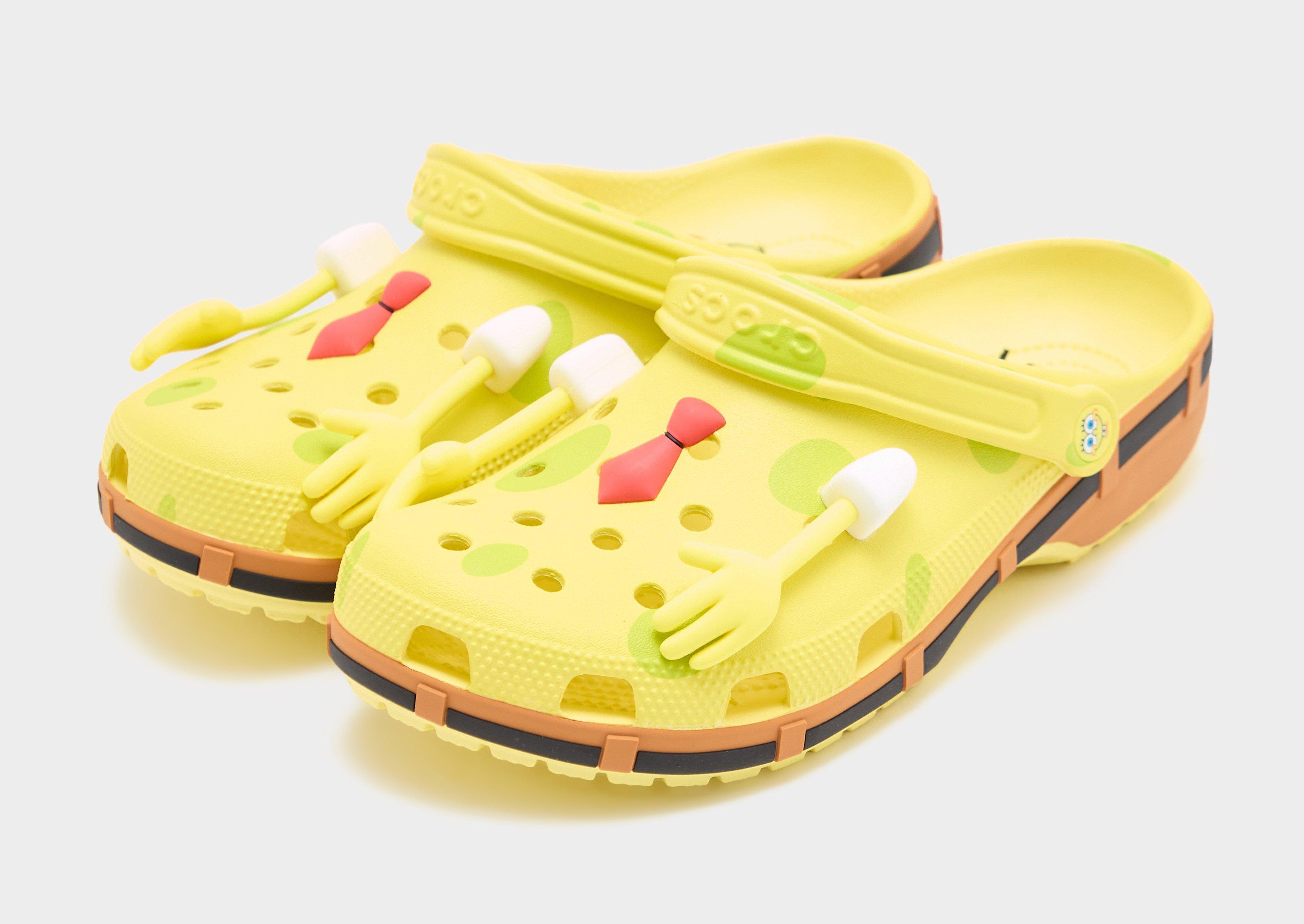 yellow spongebob crocs