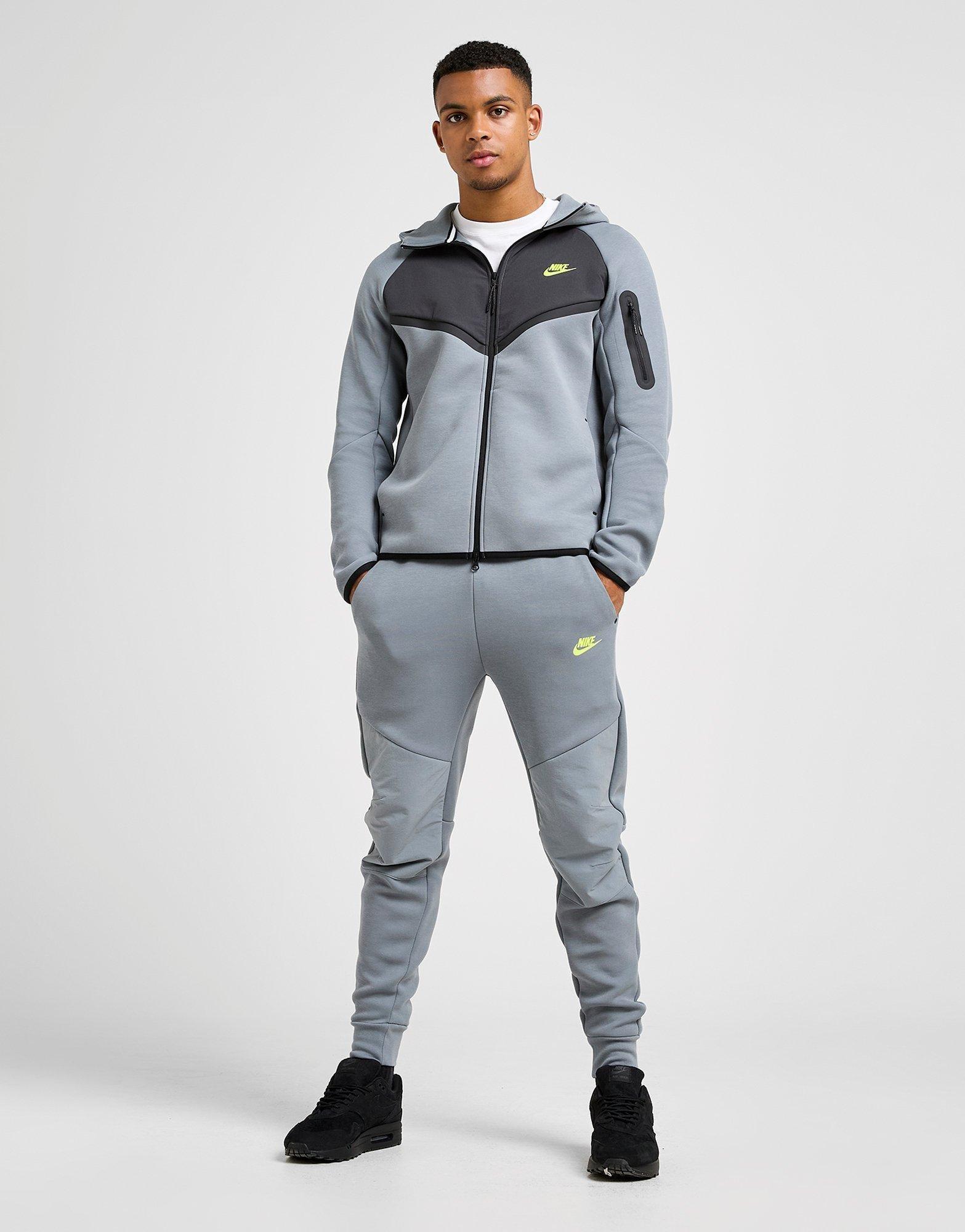 Grey Nike Tech Mix Full Zip Hoodie - JD Sports Singapore