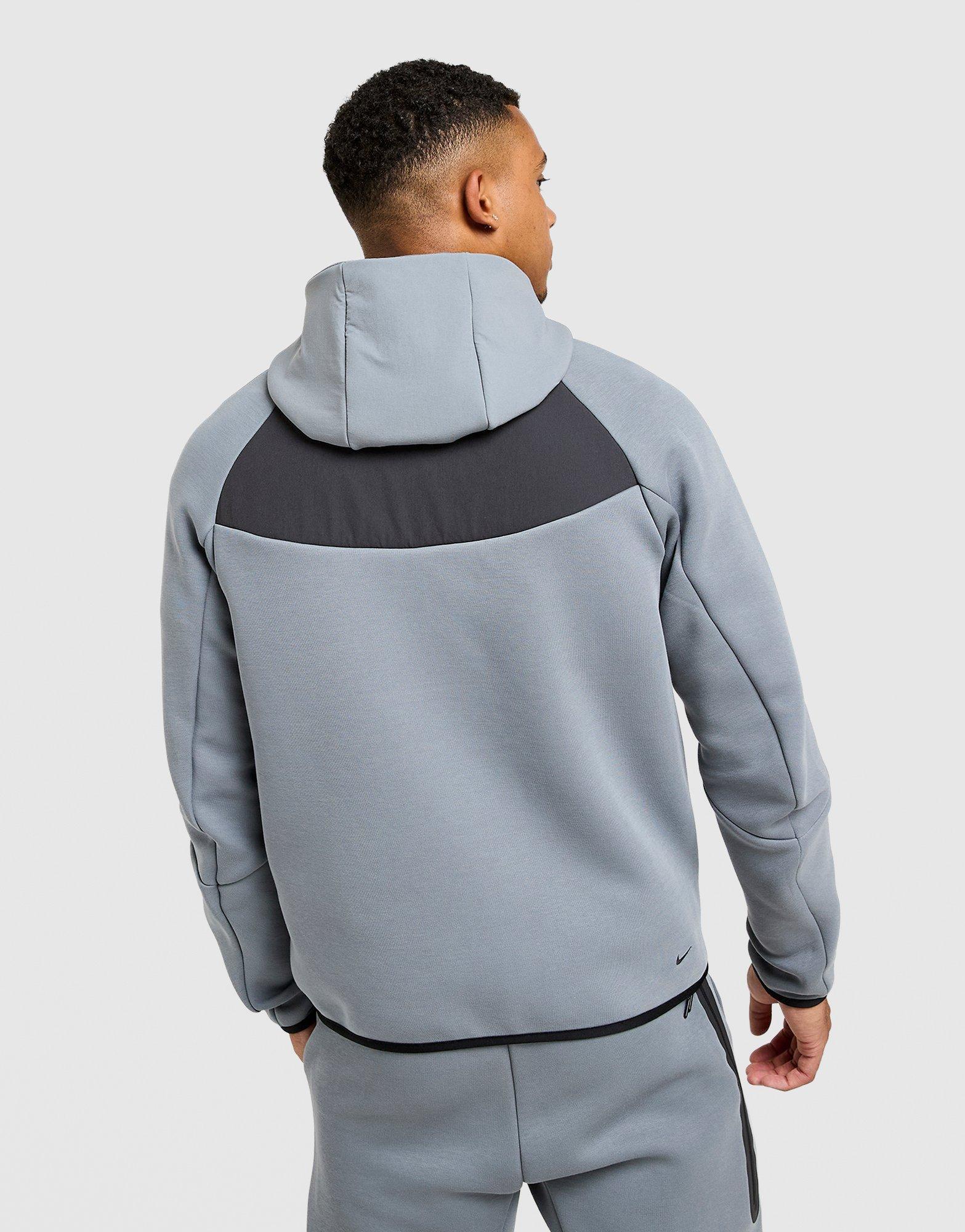 Grey Nike Tech Mix Full Zip Hoodie - JD Sports Singapore