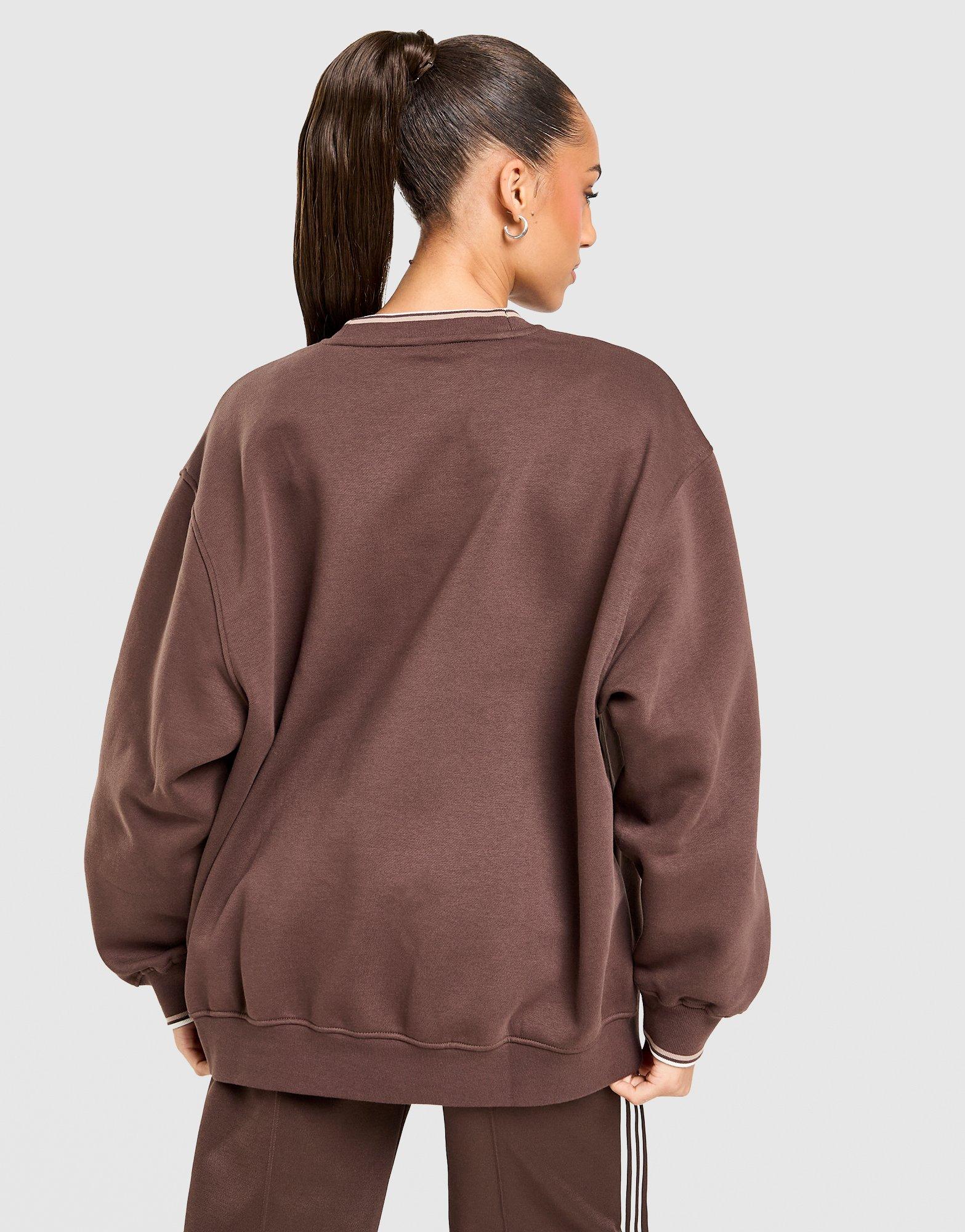 Brown adidas Leisure Club Crew Sweatshirt - JD Sports Singapore