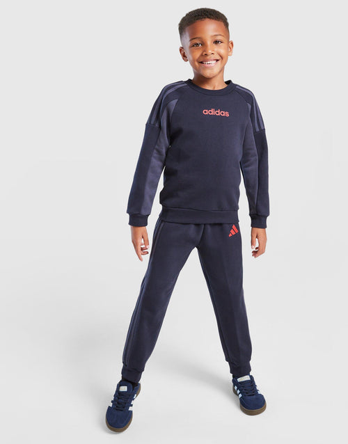 Colour Block Linear Crew Tracksuit Children's