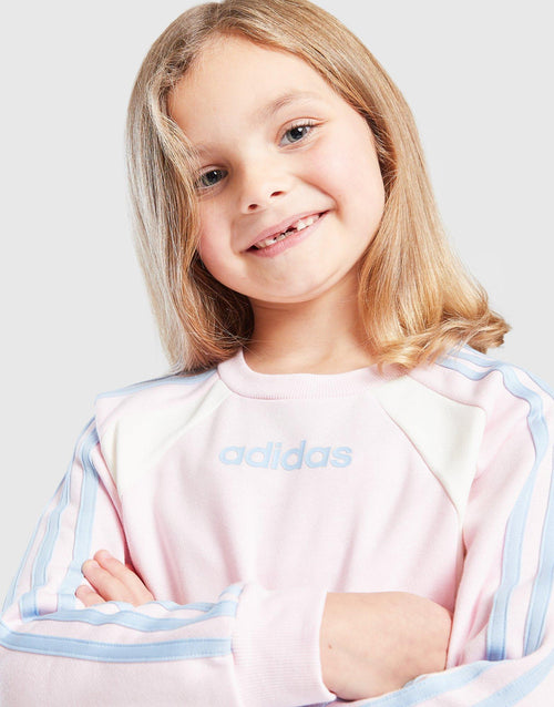 Colour Block Linear Crew Tracksuit Children's