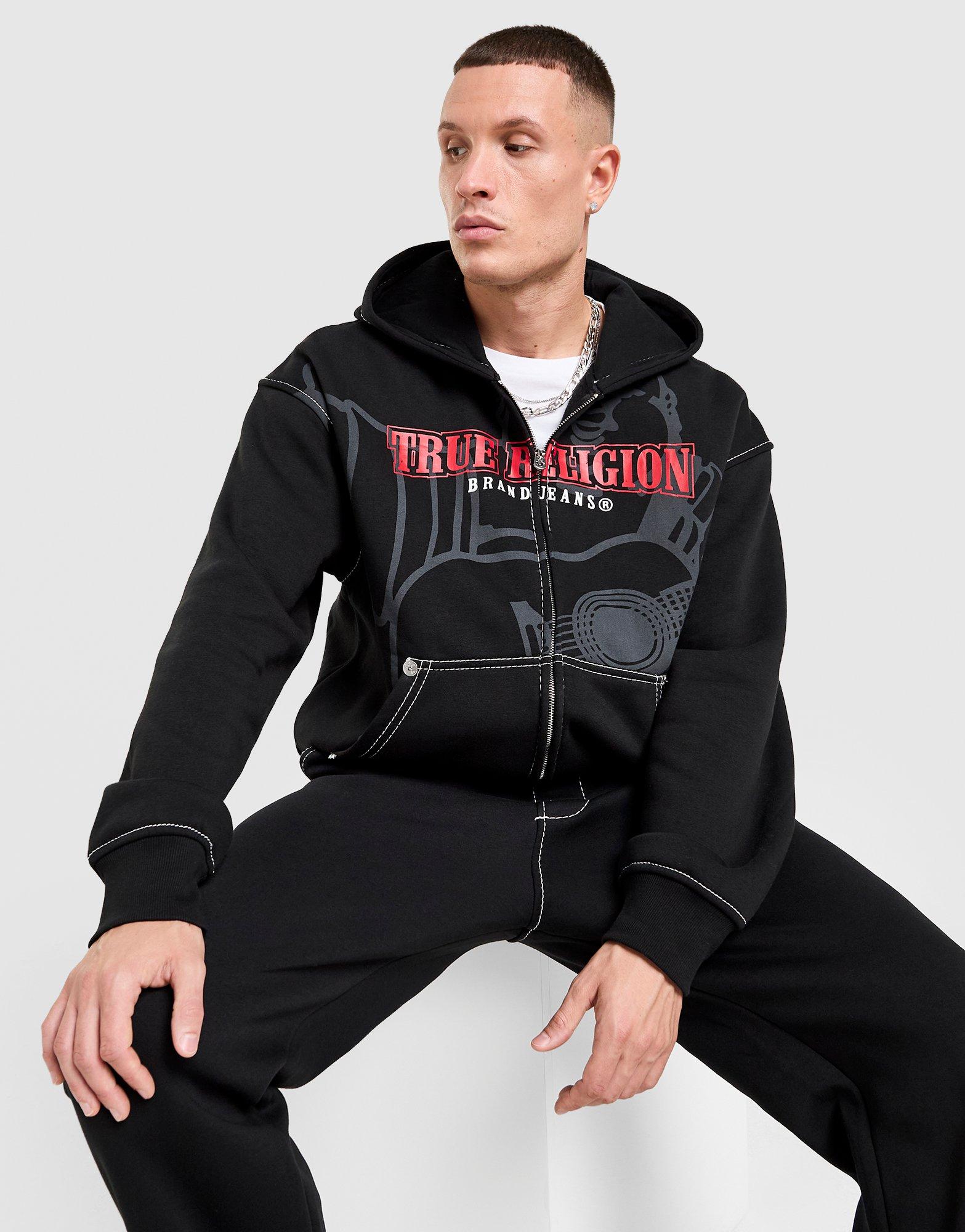 TRUE RELIGION 30 SUPER T 黒 Black True Religion Cinch Full Zip Hoodie - JD Sports Singapore