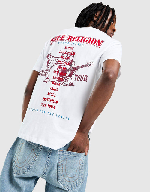 Flocked Back Print T-Shirt