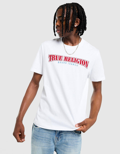 Flocked Back Print T-Shirt