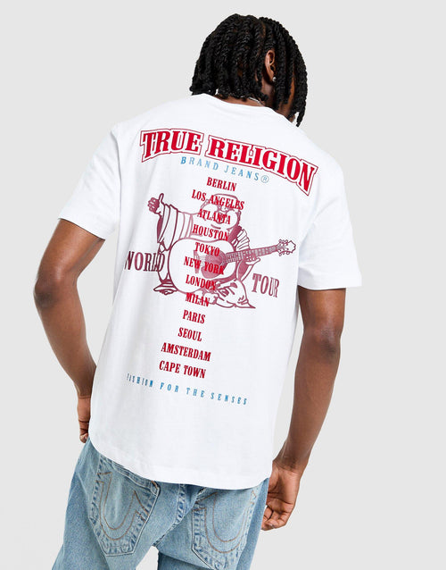 Flocked Back Print T-Shirt