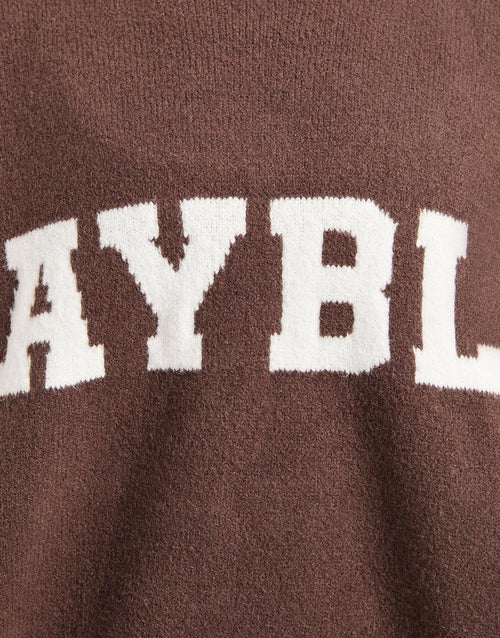 Varsity Knitted Crew Sweatshirt
