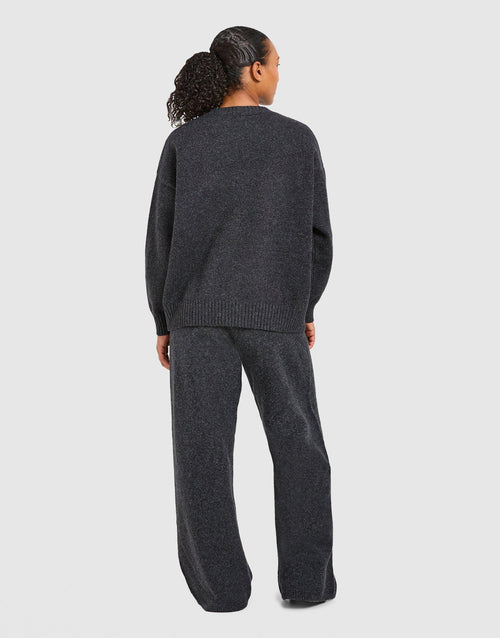 Varsity Knitted Wide Joggers