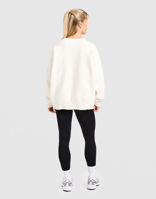 Varisty Knitted Crew Sweatshirt