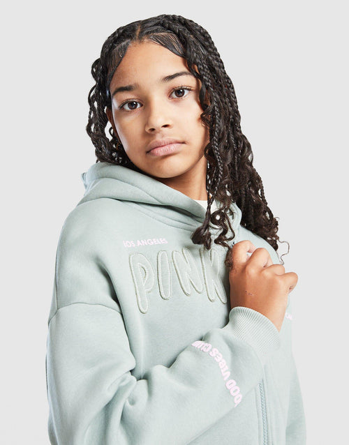 Sage Crop Full Zip Hoodie Junior's